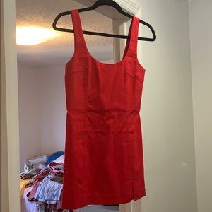 Red tank dress